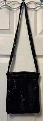 Bolso de noche vintage con cuentas negras Corde-Bead hecho en EE. UU. de Lumured años 50 Foto 1 de 4