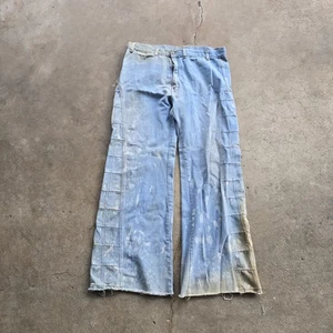 Vintage 50s 60s Virginian Special Bellbottoms Flare Patchwork Wide Leg Jeans 36 - Bild 1 von 10