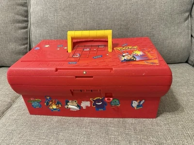 Pokémon Card Red Vintage Just Stuff 1995 Box Used Missing Yellow Latch - Image 1 of 4