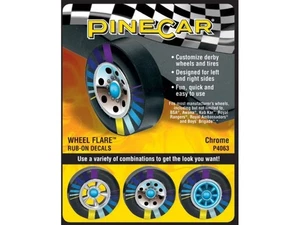 Woodland Scenics Pine Car Derby Wheel Flare Dry Transfer Decal-Chrome - Picture 1 of 1