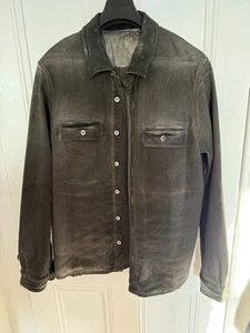 Rick Owens Denim Shirt Brown Size L - Picture 1 of 10