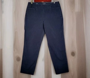 TALBOTS Pants Women's 10 High Rise Black Ankle Dress Trousers Chino Casual - Picture 1 of 6