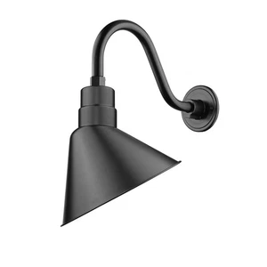Satin Black One Light Angle Shade from the R Series Collection - Picture 1 of 1