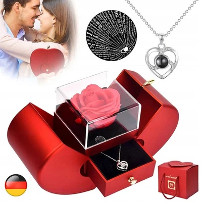 Rose Box Birthday Present For Women Eternal Rose Gift Box Valentines Day Gift - Image 1 of 4