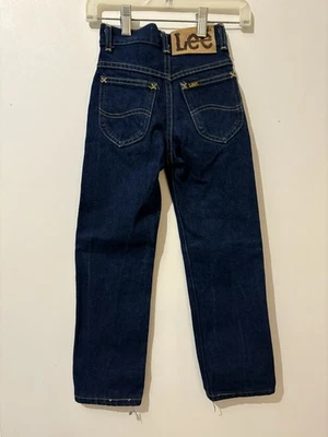 Jeans de mezclilla vintage LEE lavado medio para niños talla 6 ajustados, hechos en EE. UU., algodón, Union Md Foto 1 de 4