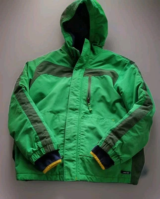 LANDS END-Boys All Weather Squall Jacket Coat Size L (14-16) Fleece Lined Hooded - Image 1 of 4