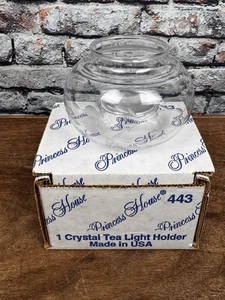 Soporte de luz de té de cristal soplado a mano Princess House hecho en EE. UU. - Imagen 1 de 5