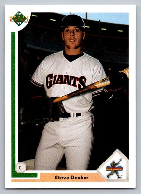 1991 Upper Deck # 25 - Steve Decker - San Francisco Giants - Image 1 of 2