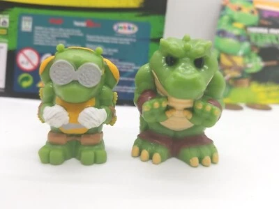 2 Toppers Lápiz TMNT Tortugas Ninja OOSHIES MIKEY TURFLYTLE & LEATHERHEAD Foto 1 de 4