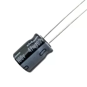 6pcs Nichicon VZ 47uF 100V Electrolytic Capacitors Radial 10mm x 12.5mm LS:5mm - Picture 1 of 3