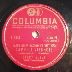 LARRY ADLER - HARMONICA VIRTUOSO (CAPRICE VIENNOIS/RITUAL FIRE DANCE) 1941 78 - Picture 1 of 6