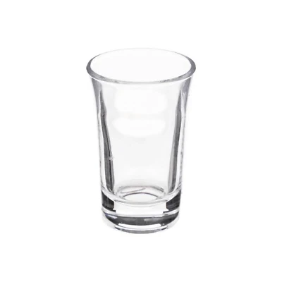 WE CAN SOURCE IT LTD Plastic Shot Glasses 25ml CE Stamped Rigid Reusable BBP Econ Shot Pack of 100