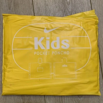 Poncho Nike amarillo juvenil con bolsillo para lluvia talla única para la mayoría de los unisex Foto 1 de 4