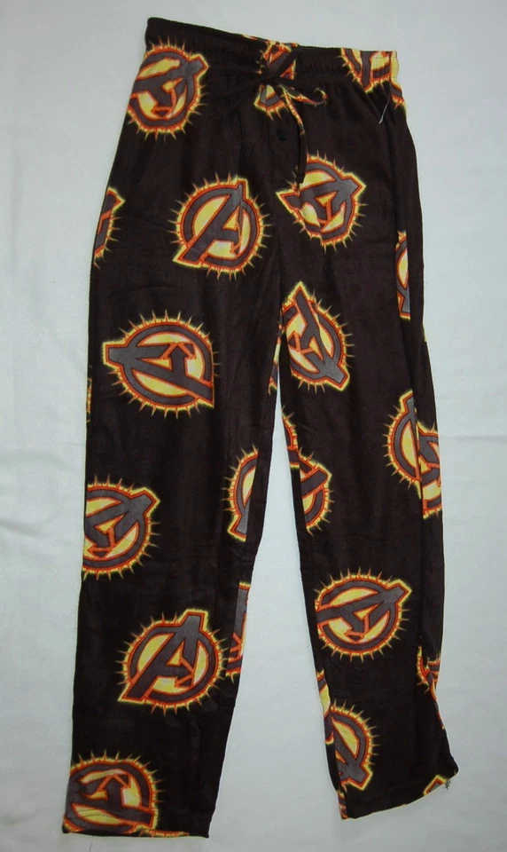 Pantalones de pijama para hombre Avengers by MARVEL negros de felpa polar para dormir S 28-30 Foto 1 de 1