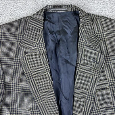 Abrigo deportivo Ermenegildo Zegna para hombre 44R lana seda ventana blazer ligero Foto 1 de 4