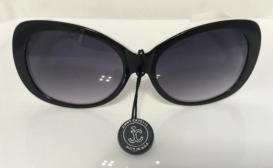 Gafas de sol redondas Jimmy Crystal blancas y negras, estilo # GL911 Foto 1 de 4