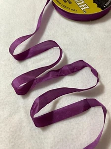 Vintage Rayon Seam Binding - Eggplant Purple - 9/16 inch - 5 Yards - Picture 1 of 4