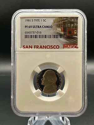 1981 S Type 1 5c Pf 69 Ultra Cameo. - Image 1 of 4