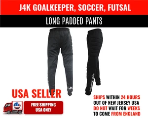 J4K GOALKEEPER GOALIE SOCCER FUTSAL PADDED LONG PANTS - Picture 1 of 2