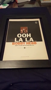 Bobby Hebb Ooh La La Rare Original Promo Poster Ad Framed! - Picture 1 of 1
