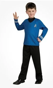 Spock Star Trek Movie Blue Shirt Pants Child Costume Size Large 12-14 - Picture 1 of 4