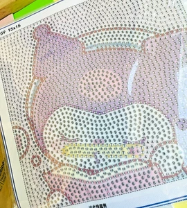 5D DIY  Kitty friend Cartoon Kuromi Diamond Painting Dot Kit 6X6" - Picture 1 of 9