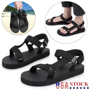Men Womens Athletic Sport Sandals Outdoor Hiking Sandals EVA Beach Shoes Black - Picture 1 of 13