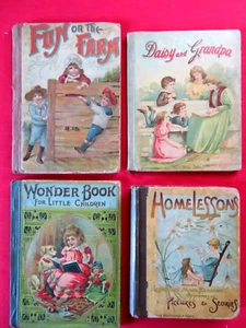 ANTIQUE CHILDRENS BKS / DAISY & GRANDPA, WONDER BOOK, FUN ON THE FARM,HOME LESSO - Picture 1 of 24