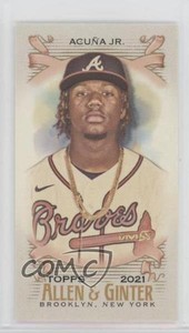 2021 Topps Allen & Ginter's Exclusives Extended EXT Mini Ronald Acuna Jr #394