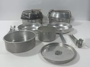 Vintage Nesting Camp Cook Set Lot 12 Pieces Made In Japan (Camping, Hiking) - Picture 1 of 9