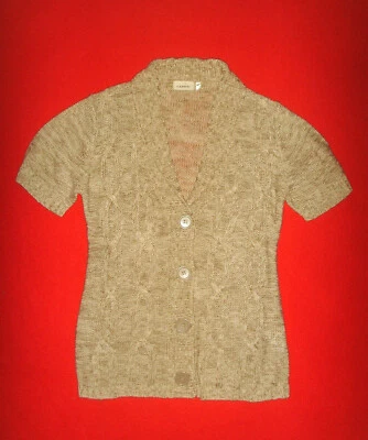 CANDA STRICKJACKE WESTE CARDIGAN BEIGE ZOPFMUSTER ROMANTIK BOHO M 38/40 TOP !! - Bild 1 von 3