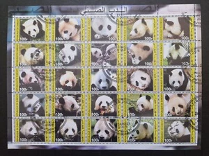 Djibouti, 2003, Pandas, CTO Used M/S Sheet of 25 Stamps #C63637 - Picture 1 of 1