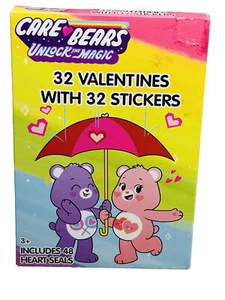 Valentines Day Exchange Cards Box of 32Care Bears Magic Board Valentines - Picture 1 of 5