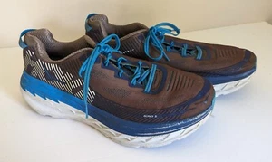 Hoka One One Mens Bondi 5 1014757 CGTB Gray Blue Running Shoes Size 11.5 - Picture 1 of 8
