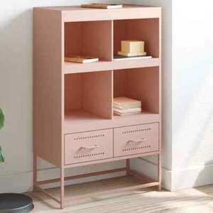 vidaXL Highboard Pink 68.5x39x111.5 cm Steel NEW - Picture 1 of 11