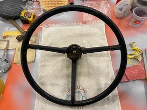1969 1970 1971 Dodge D100 Truck Black 3 Spoke Steering Wheel - Picture 1 of 15