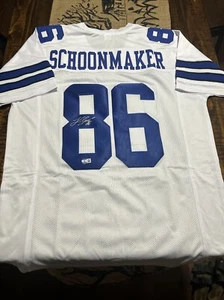 Luke Schoonmaker Signed Custom Dallas Cowboys Jersey with Beckett COA - Picture 1 of 4