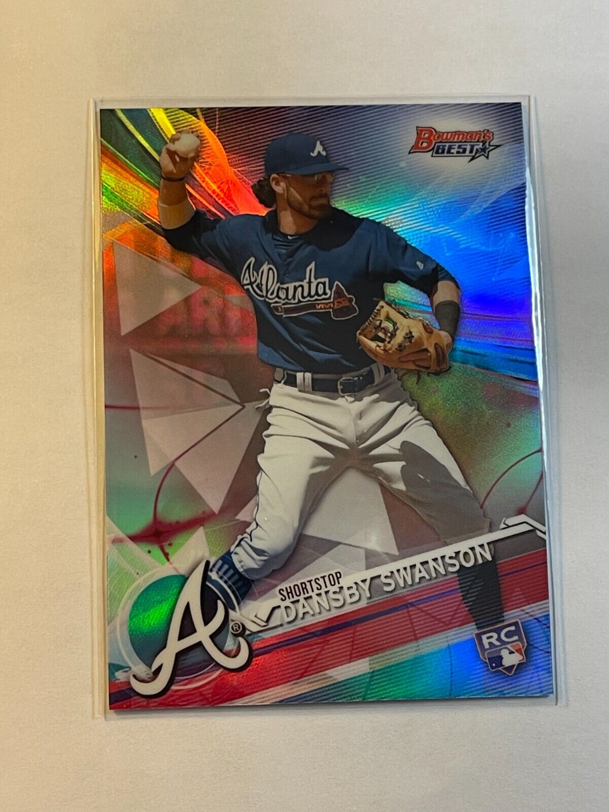 Dansby Swanson 2017 Bowman's Best REFRACTOR Rookie Card RC #61 Braves Cubs