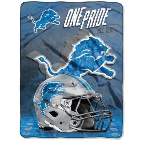 New NFL Detroit Lions Silk Touch Plush Super Soft Blanket X-Large 60"x80" Cover