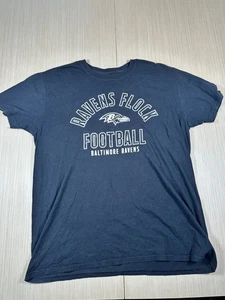Majestic T-Shirt Men's XL Navy Baltimore Ravens Football Graphic Performance - Picture 1 of 5