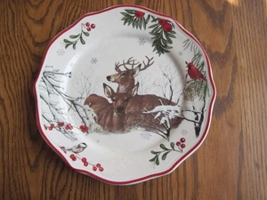 Plato de ensalada Better Homes & Gardens Heritage Collection Doe & Buck Deer - Imagen 1 de 3