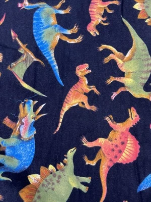 Bright Color Dinosaur Print Flannel Fabric 1 Yard 4" Wide JoAnn Snuggle - Image 1 of 4