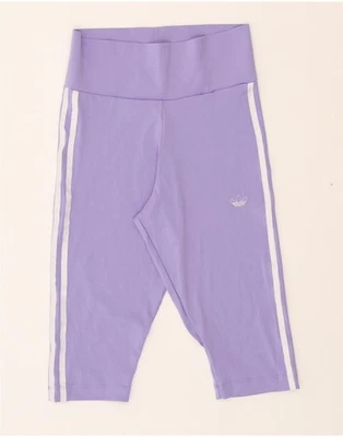 ADIDAS Womens Capri Leggings UK 12 Medium  Blue Polyester CY12 - Image 1 of 3