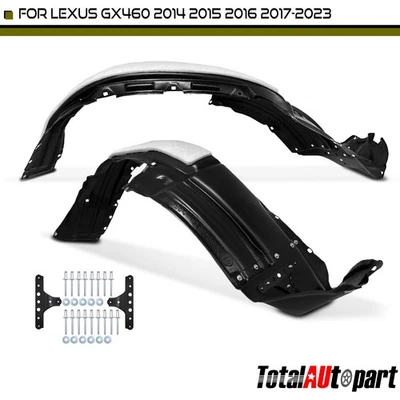 2 piezas forros de guardabarros interiores delanteros con espuma aislante para Lexus GX460 2014 2015-2023 Foto 1 de 4