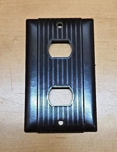  CUBIERTAS DE BAQUELITA VINTAGE ART DECO LEVITON MARRÓN DESPARD 1G 2 puertos BIN11 - Imagen 1 de 1
