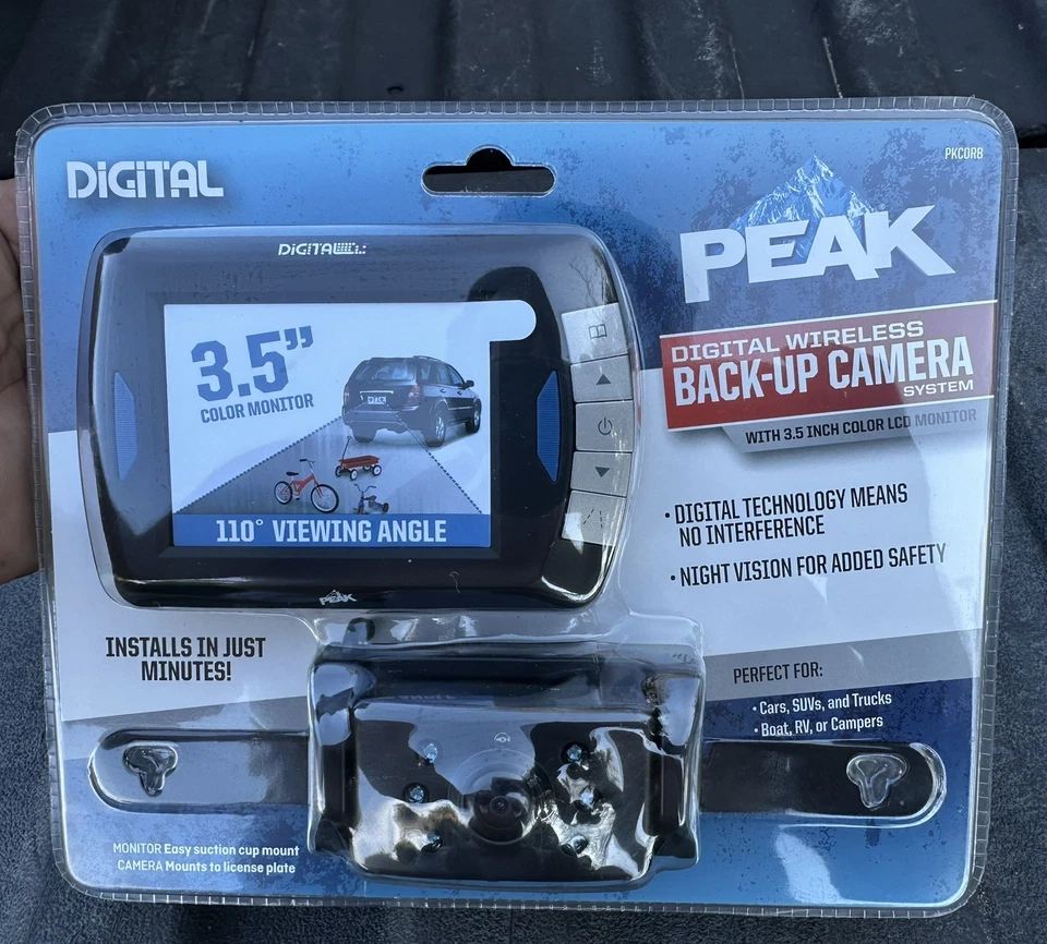 Peak Wireless PKCORB Back-Up Camera System 3.5" Color LCD Monitor - New Sealed - Image 1 of 3
