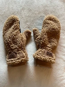 Guanti in pile da donna UGG Sherpa Mittens taglia L/XL marrone marrone marrone chiaro - Foto 1 di 13