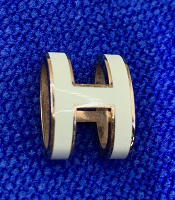 Hermes Mini Pop H Pendant, Plated Stainless Steel w/Enamel H - Image 1 of 4