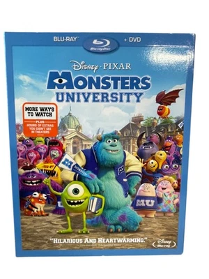 Monsters University Blu-ray 2013 Disney Pixar Mike Wazowski Sulley - Image 1 of 2