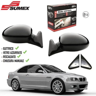Specchietti REPLICA M3 E46 Coupe Cabrio Regolazione Elettrica - VERNICIABILI - Immagine 1 di 4